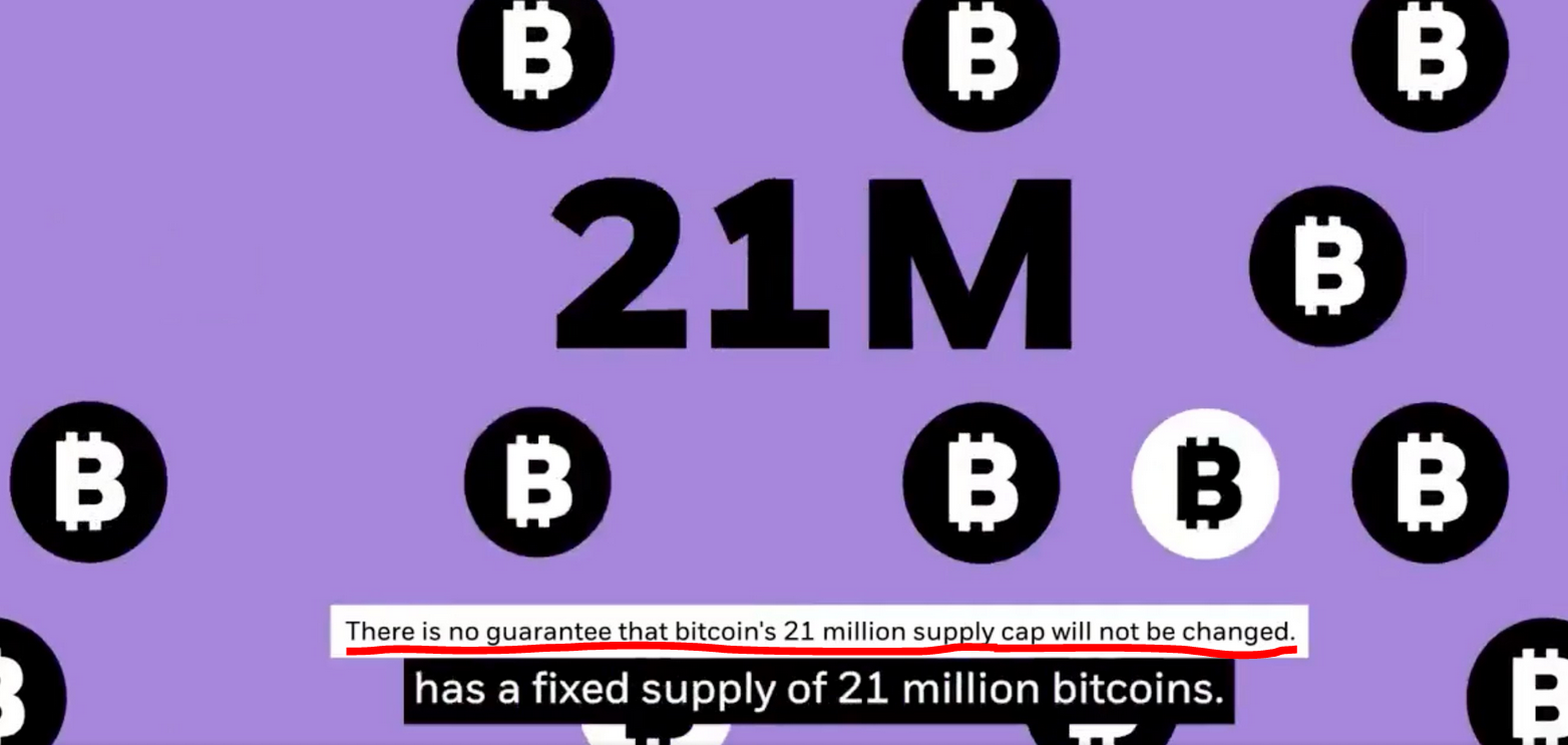 BlackRock material stating the 21 million limit is not guaranteed